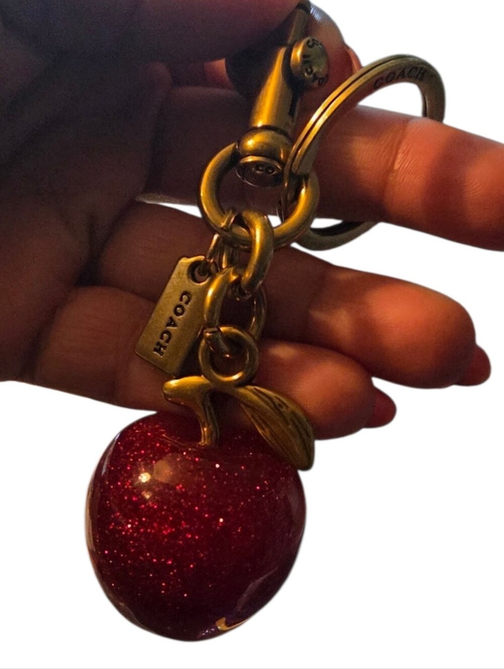 COACH Red Apple Bag Charm - Picture 2 of 2